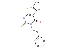 3-(2-phenylethyl)-2-thioxo-1,2,3,5,6,7-hexahydro-4H-cyclopenta[4,5]thieno[2,3-d]pyrimidin-4-one