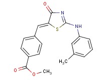 methyl 4-{[2-[(3-methylphenyl)amino]-4-oxo-1,3-thiazol-5(4H)-ylidene]methyl}benzoate