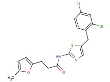 N-[5-(2,4-dichlorobenzyl)-1,3-thiazol-2-yl]-3-(5-methyl-2-furyl)propanamide