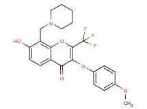 7-hydroxy-3-(4-methoxyphenoxy)-8-(1-piperidinylmethyl)-2-(trifluoromethyl)-4H-chromen-4-one
