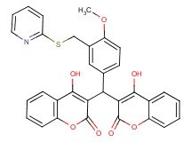 3,3'-({4-methoxy-3-[(2-pyridinylthio)methyl]phenyl}methylene)bis(4-hydroxy-2H-chromen-2-one)