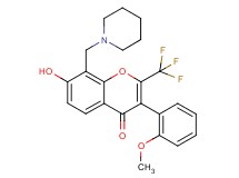 7-hydroxy-3-(2-methoxyphenyl)-8-(1-piperidinylmethyl)-2-(trifluoromethyl)-4H-chromen-4-one