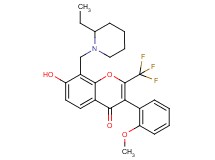 8-[(2-ethyl-1-piperidinyl)methyl]-7-hydroxy-3-(2-methoxyphenyl)-2-(trifluoromethyl)-4H-chromen-4-one