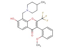 7-hydroxy-3-(2-methoxyphenyl)-8-[(4-methyl-1-piperidinyl)methyl]-2-(trifluoromethyl)-4H-chromen-4-one