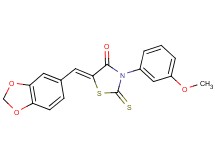 5-(1,3-benzodioxol-5-ylmethylene)-3-(3-methoxyphenyl)-2-thioxo-1,3-thiazolidin-4-one