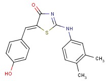 2-[(3,4-dimethylphenyl)amino]-5-(4-hydroxybenzylidene)-1,3-thiazol-4(5H)-one