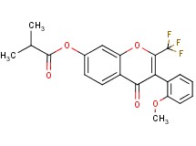 3-(2-methoxyphenyl)-4-oxo-2-(trifluoromethyl)-4H-chromen-7-yl 2-methylpropanoate