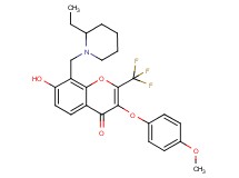 8-[(2-ethyl-1-piperidinyl)methyl]-7-hydroxy-3-(4-methoxyphenoxy)-2-(trifluoromethyl)-4H-chromen-4-one