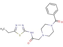 2-(4-benzoyl-1-piperazinyl)-N-(5-ethyl-1,3,4-thiadiazol-2-yl)acetamide