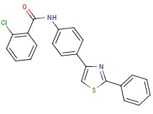 2-chloro-N-[4-(2-phenyl-1,3-thiazol-4-yl)phenyl]benzamide