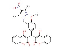 3,3'-({3-[(3,5-dimethyl-4-nitro-1H-pyrazol-1-yl)methyl]-4-methoxyphenyl}methylene)bis(4-hydroxy-2H-chromen-2-one)