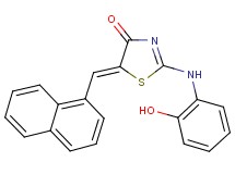 2-[(2-hydroxyphenyl)amino]-5-(1-naphthylmethylene)-1,3-thiazol-4(5H)-one