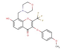 7-hydroxy-3-(4-methoxyphenoxy)-8-(4-morpholinylmethyl)-2-(trifluoromethyl)-4H-chromen-4-one