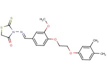 3-({4-[2-(3,4-dimethylphenoxy)ethoxy]-3-methoxybenzylidene}amino)-2-thioxo-1,3-thiazolidin-4-one