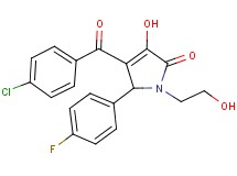 4-(4-chlorobenzoyl)-5-(4-fluorophenyl)-3-hydroxy-1-(2-hydroxyethyl)-1,5-dihydro-2H-pyrrol-2-one