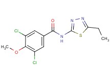 3,5-dichloro-N-(5-ethyl-1,3,4-thiadiazol-2-yl)-4-methoxybenzamide
