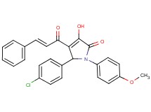5-(4-chlorophenyl)-4-cinnamoyl-3-hydroxy-1-(4-methoxyphenyl)-1,5-dihydro-2H-pyrrol-2-one