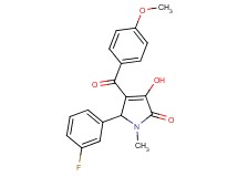 5-(3-fluorophenyl)-3-hydroxy-4-(4-methoxybenzoyl)-1-methyl-1,5-dihydro-2H-pyrrol-2-one