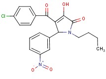 1-butyl-4-(4-chlorobenzoyl)-3-hydroxy-5-(3-nitrophenyl)-1,5-dihydro-2H-pyrrol-2-one