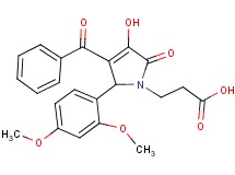 3-[3-benzoyl-2-(2,4-dimethoxyphenyl)-4-hydroxy-5-oxo-2,5-dihydro-1H-pyrrol-1-yl]propanoic acid