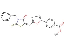 methyl 4-{5-[(3-benzyl-4-oxo-2-thioxo-1,3-thiazolidin-5-ylidene)methyl]-2-furyl}benzoate