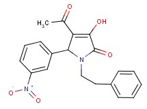 4-acetyl-3-hydroxy-5-(3-nitrophenyl)-1-(2-phenylethyl)-1,5-dihydro-2H-pyrrol-2-one