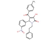3-hydroxy-4-(4-methylbenzoyl)-5-(3-nitrophenyl)-1-(2-phenylethyl)-1,5-dihydro-2H-pyrrol-2-one