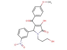 3-hydroxy-1-(3-hydroxypropyl)-4-(4-methoxybenzoyl)-5-(3-nitrophenyl)-1,5-dihydro-2H-pyrrol-2-one
