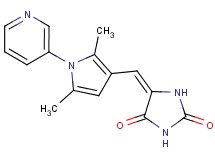 5-{[2,5-dimethyl-1-(3-pyridinyl)-1H-pyrrol-3-yl]methylene}-2,4-imidazolidinedione
