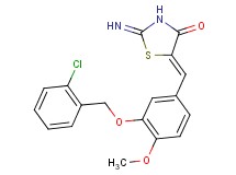 5-{3-[(2-chlorobenzyl)oxy]-4-methoxybenzylidene}-2-imino-1,3-thiazolidin-4-one