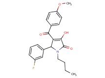 1-butyl-5-(3-fluorophenyl)-3-hydroxy-4-(4-methoxybenzoyl)-1,5-dihydro-2H-pyrrol-2-one