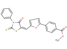 methyl 4-{5-[(4-oxo-3-phenyl-2-thioxo-1,3-thiazolidin-5-ylidene)methyl]-2-furyl}benzoate