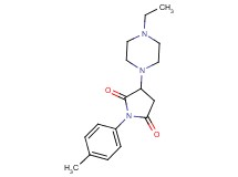 3-(4-ethyl-1-piperazinyl)-1-(4-methylphenyl)-2,5-pyrrolidinedione