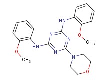 N,N'-bis(2-methoxyphenyl)-6-(4-morpholinyl)-1,3,5-triazine-2,4-diamine