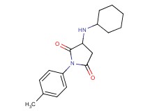 3-(cyclohexylamino)-1-(4-methylphenyl)-2,5-pyrrolidinedione