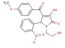 3-hydroxy-1-(2-hydroxyethyl)-4-(4-methoxybenzoyl)-5-(2-nitrophenyl)-1,5-dihydro-2H-pyrrol-2-one