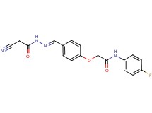 2-{4-[2-(cyanoacetyl)carbonohydrazonoyl]phenoxy}-N-(4-fluorophenyl)acetamide