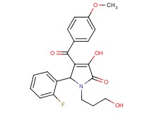 5-(2-fluorophenyl)-3-hydroxy-1-(3-hydroxypropyl)-4-(4-methoxybenzoyl)-1,5-dihydro-2H-pyrrol-2-one