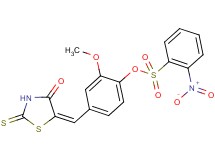 2-methoxy-4-[(4-oxo-2-thioxo-1,3-thiazolidin-5-ylidene)methyl]phenyl 2-nitrobenzenesulfonate