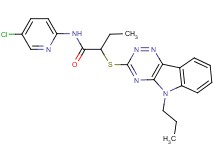 N-(5-chloro-2-pyridinyl)-2-[(5-propyl-5H-[1,2,4]triazino[5,6-b]indol-3-yl)thio]butanamide