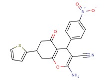 2-amino-4-(4-nitrophenyl)-5-oxo-7-(2-thienyl)-5,6,7,8-tetrahydro-4H-chromene-3-carbonitrile