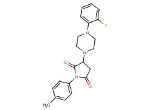 3-[4-(2-fluorophenyl)-1-piperazinyl]-1-(4-methylphenyl)-2,5-pyrrolidinedione