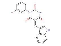 1-(3-bromophenyl)-5-(1H-indol-3-ylmethylene)-2,4,6(1H,3H,5H)-pyrimidinetrione