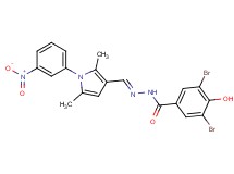 3,5-dibromo-N'-{[2,5-dimethyl-1-(3-nitrophenyl)-1H-pyrrol-3-yl]methylene}-4-hydroxybenzohydrazide