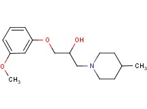 1-(3-methoxyphenoxy)-3-(4-methyl-1-piperidinyl)-2-propanol hydrochloride