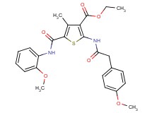 ethyl 2-{[(4-methoxyphenyl)acetyl]amino}-5-{[(2-methoxyphenyl)amino]carbonyl}-4-methyl-3-thiophenecarboxylate