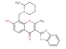 3-(1,3-benzothiazol-2-yl)-7-hydroxy-2-methyl-8-[(2-methyl-1-piperidinyl)methyl]-4H-chromen-4-one