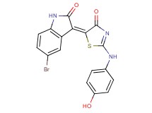 5-bromo-3-[2-[(4-hydroxyphenyl)amino]-4-oxo-1,3-thiazol-5(4H)-ylidene]-1,3-dihydro-2H-indol-2-one