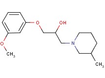 1-(3-methoxyphenoxy)-3-(3-methyl-1-piperidinyl)-2-propanol hydrochloride