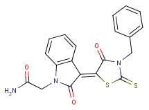 2-[3-(3-benzyl-4-oxo-2-thioxo-1,3-thiazolidin-5-ylidene)-2-oxo-2,3-dihydro-1H-indol-1-yl]acetamide